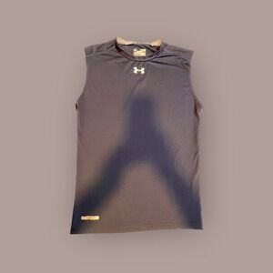 Under Armour XL Compression Tank Top Mens Navy Blue HeatGear Sleeveless